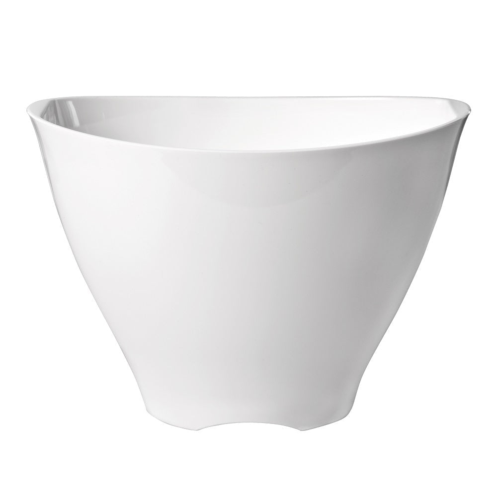 Cubitera Plástica oval Esmerilada Blanca 4Lt