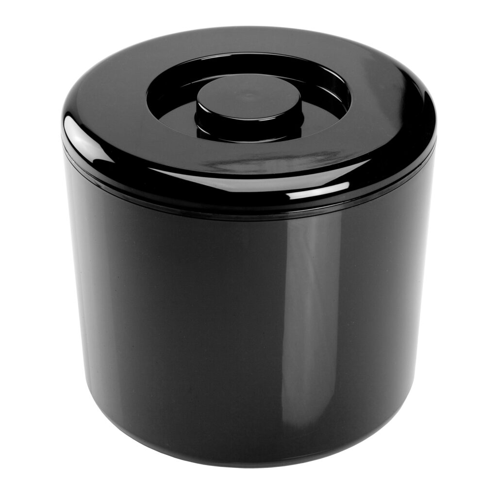 Cubitera Plástica negra con asa 3lt