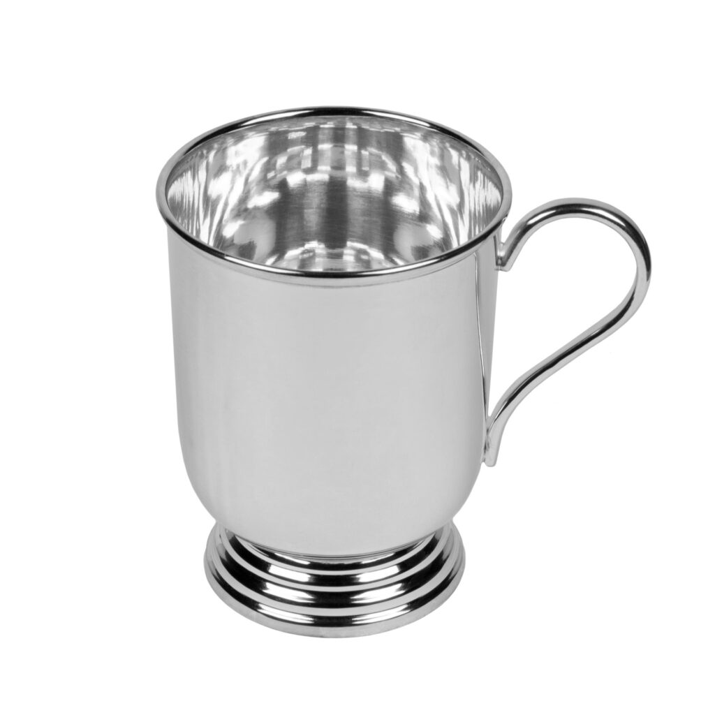 Vaso Julep Liso Baño Plata con asa 355ml