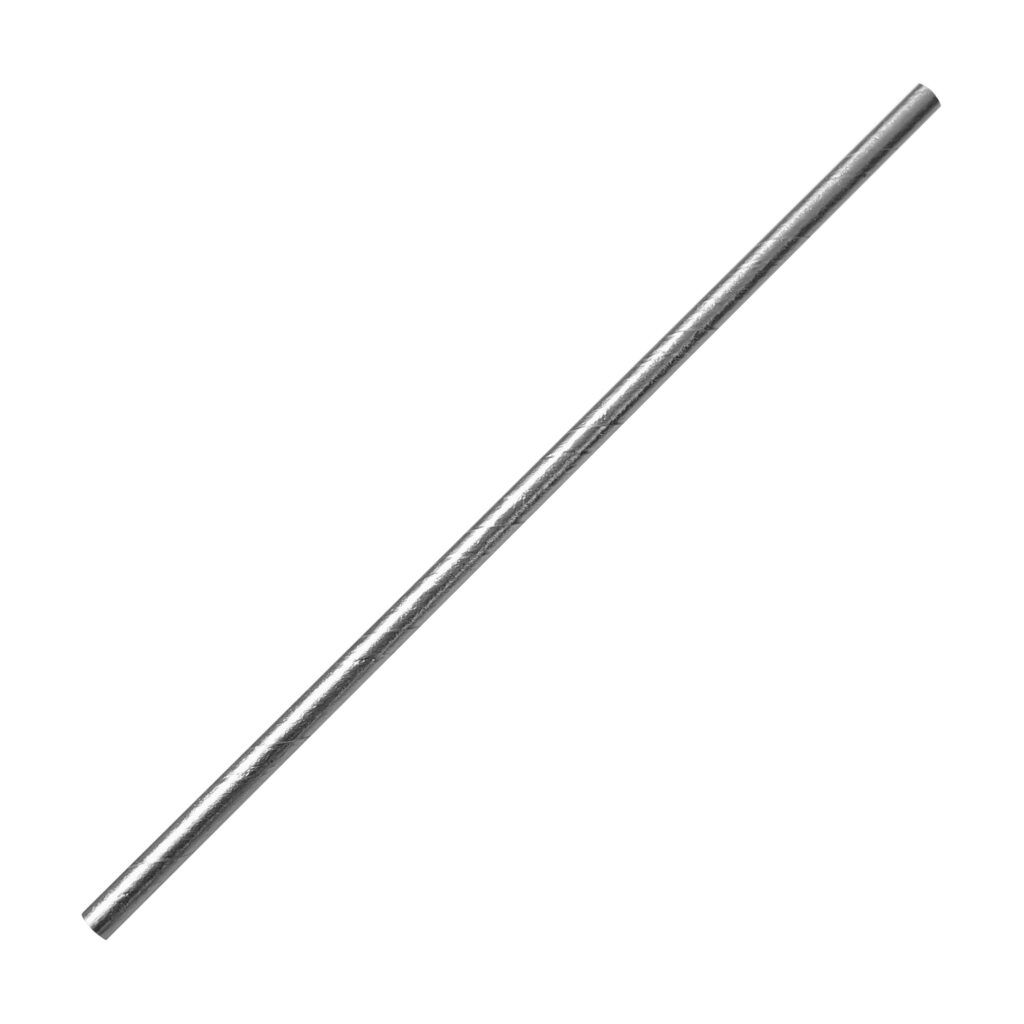 Pajita 6x200mm Papel Silver 250u