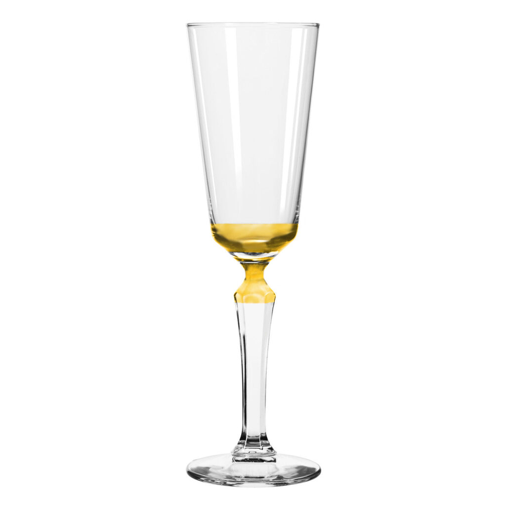 Spksy Copa Flauta 174ml Borde Dorado