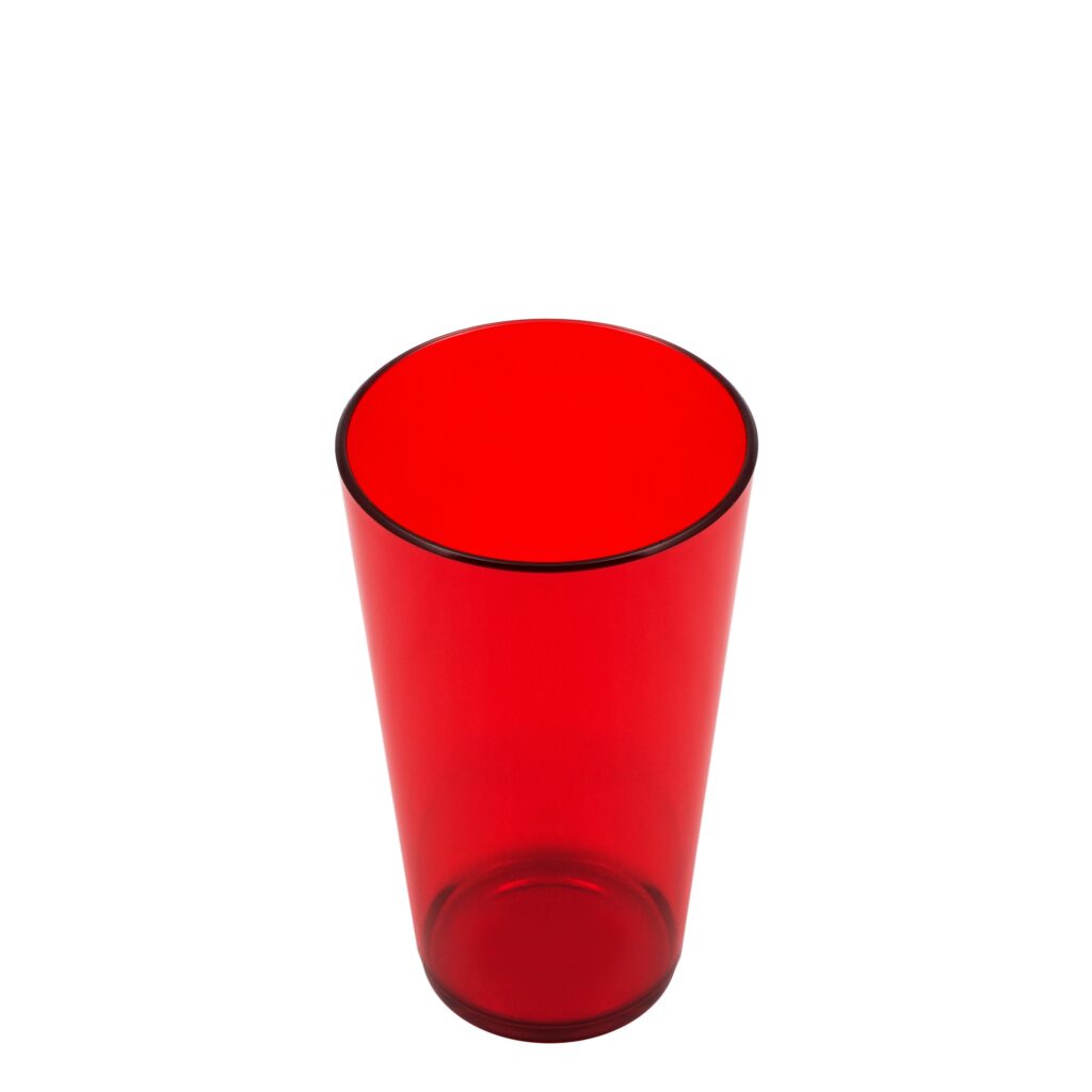 Vaso boston policarbonato 610ml Rojo