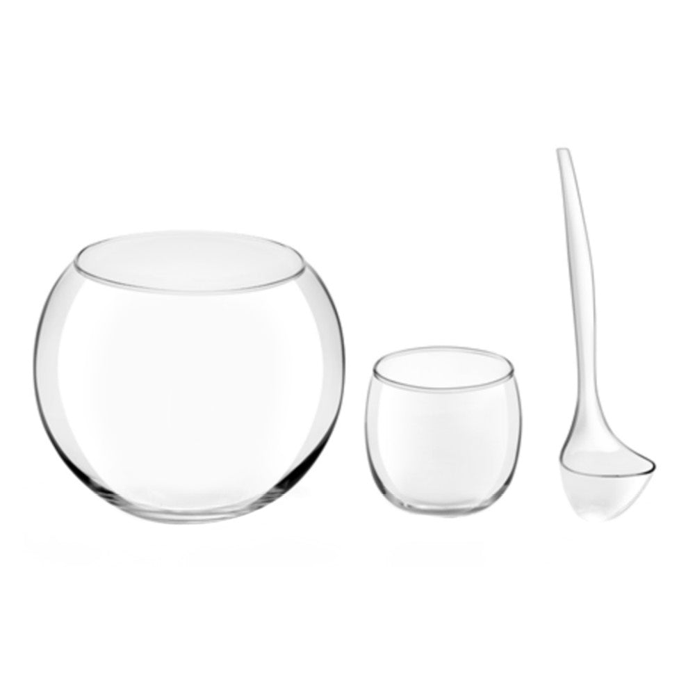 Ponchera Juego con cucharón y Vasos