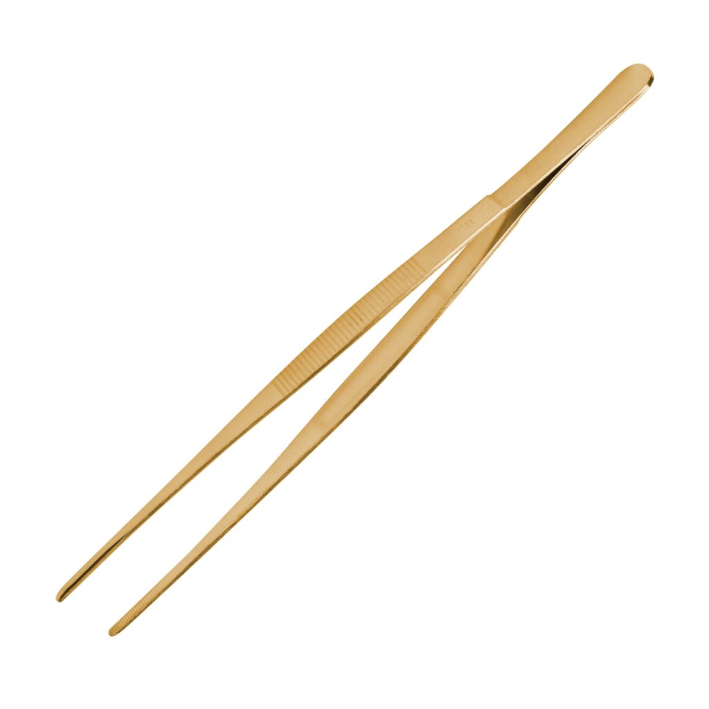 Pinza precisión 25cm Dorada
