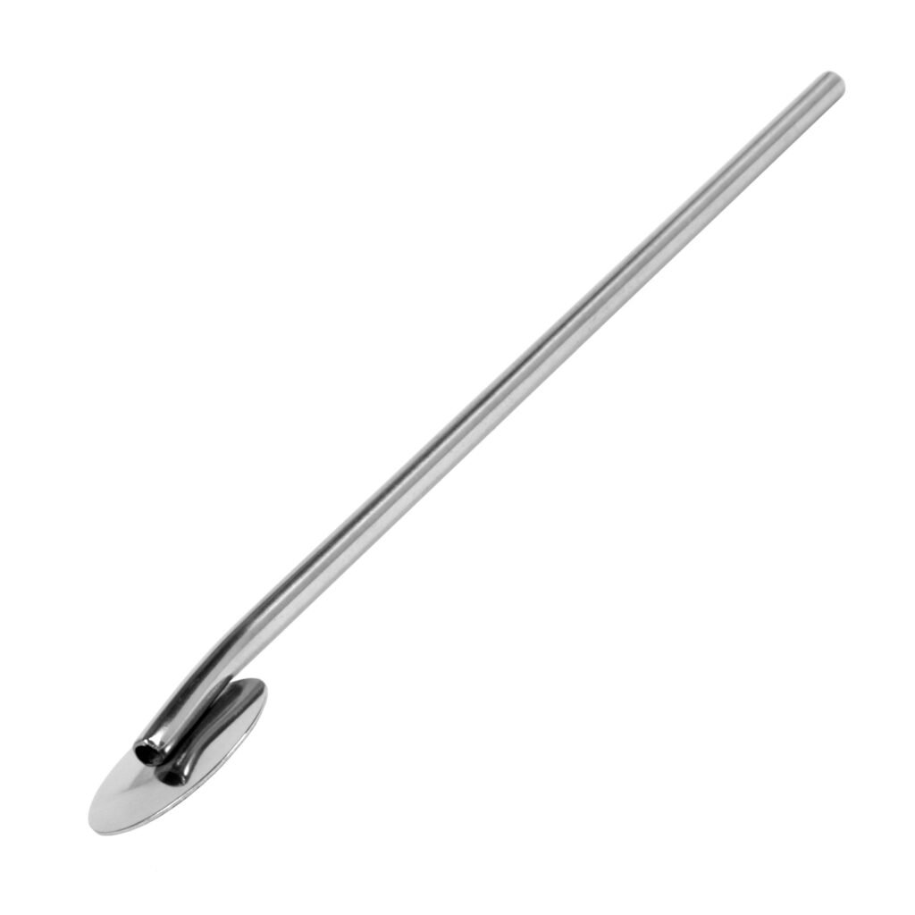Pajita 195mm Metal con cuchara