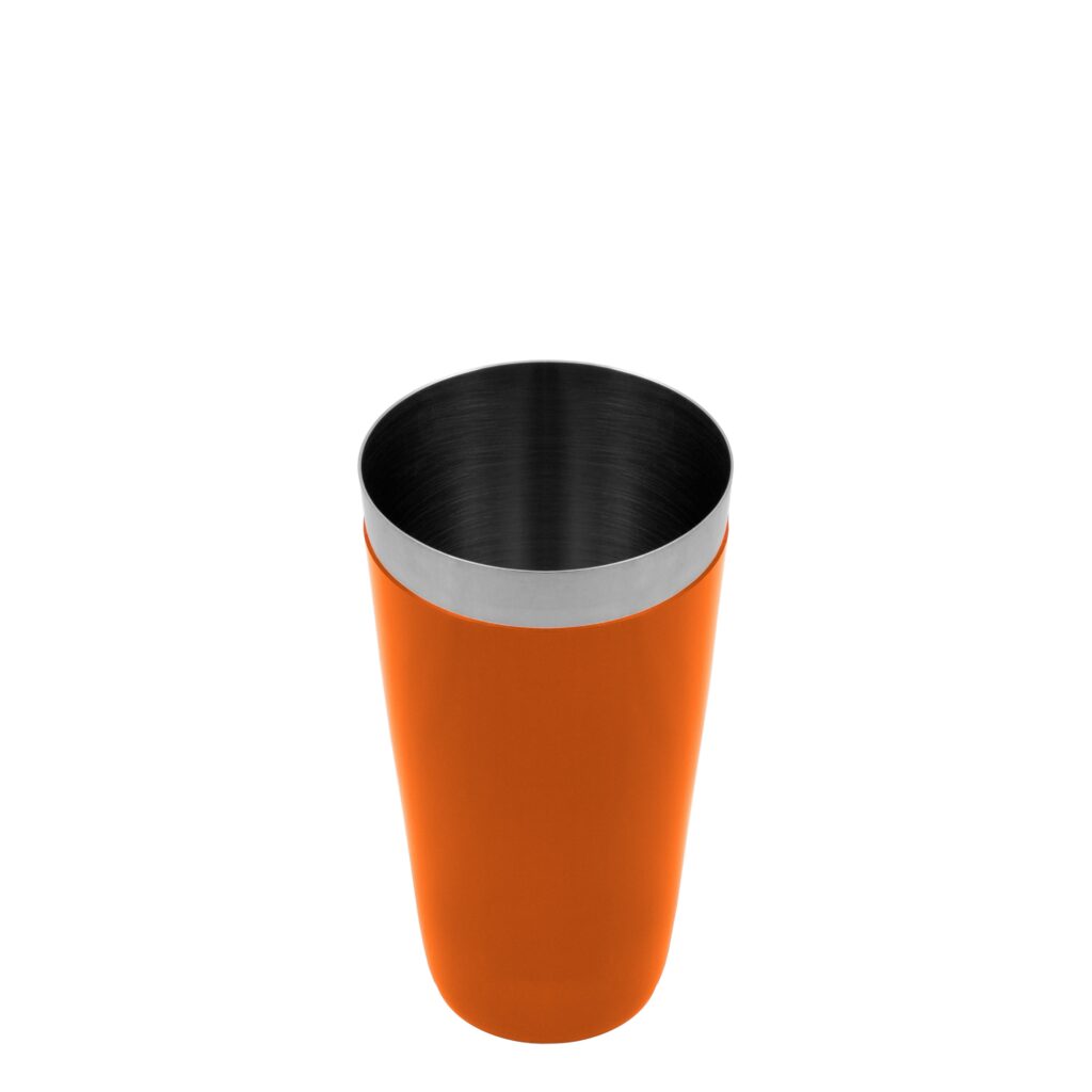 Coctelera Boston 1T 830ml Vinilo Naranja