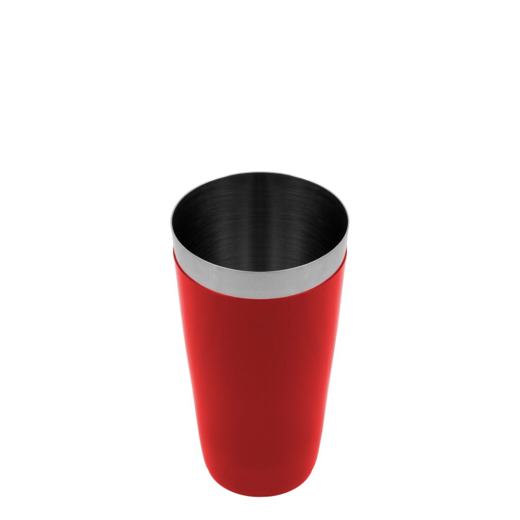 coctelera Boston 1T 830ml Vinilo Rojo
