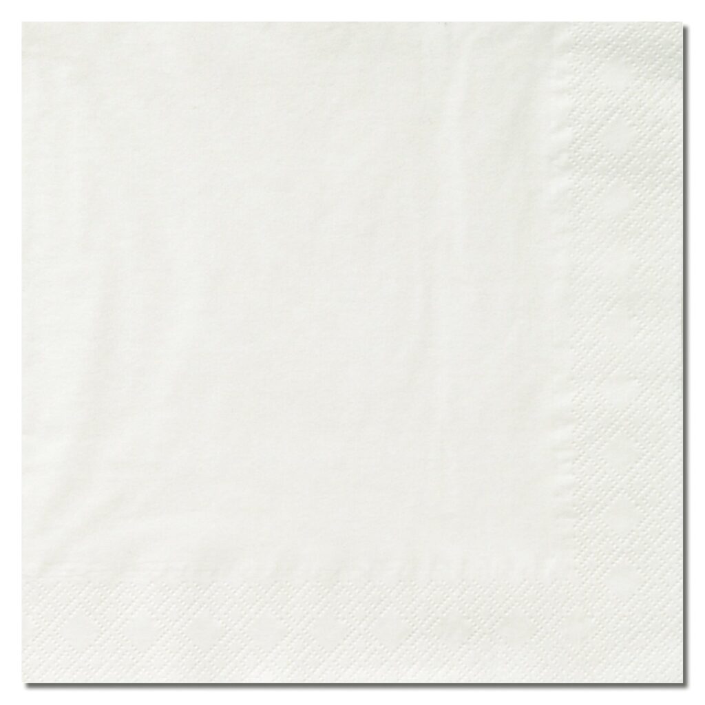 Servilleta coctel 24x24 Blanca 200ud